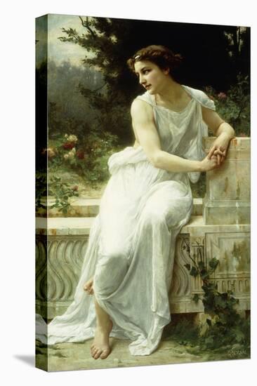 Girl of Pompei in a Garden; Jeune Fille De Pompei Dans Un Jardin-Guillaume Seignac-Stretched Canvas