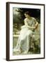 Girl of Pompei in a Garden; Jeune Fille De Pompei Dans Un Jardin-Guillaume Seignac-Framed Giclee Print