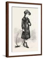 Girl of Six, Crimson Vicuna, with Satin Plastron, 1882, Fashion-null-Framed Giclee Print