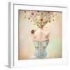 Girl of the Flower Garden-null-Framed Art Print