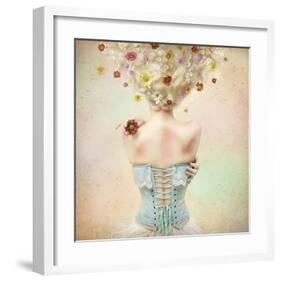 Girl of the Flower Garden-null-Framed Art Print