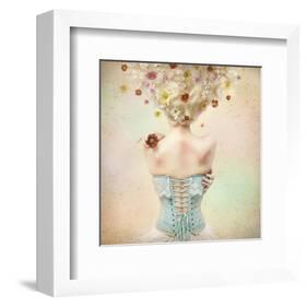 Girl of the Flower Garden-null-Framed Art Print