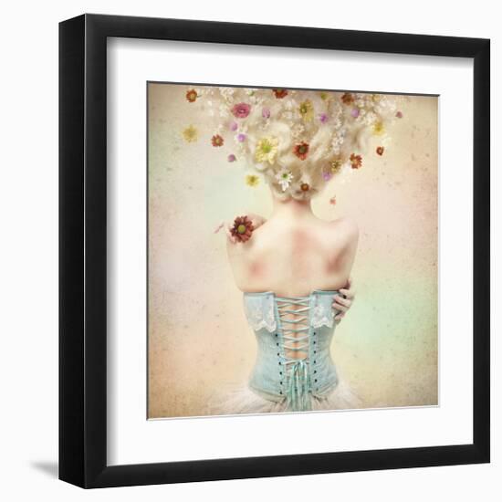 Girl of the Flower Garden-null-Framed Art Print