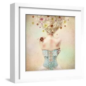 Girl of the Flower Garden-null-Framed Art Print