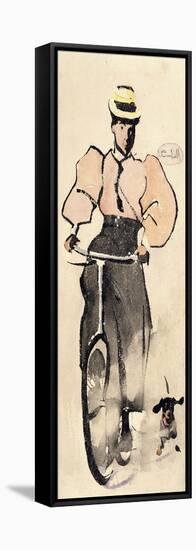 Girl on a Bicycle, C.1896-Joseph Crawhall-Framed Stretched Canvas