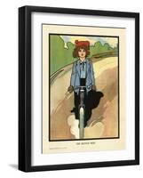 Girl on a Bike-Charles Robinson-Framed Art Print