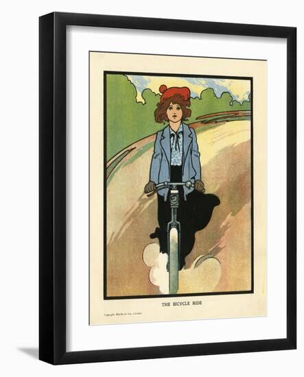 Girl on a Bike-Charles Robinson-Framed Art Print