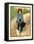 Girl on a Bike-Charles Robinson-Framed Stretched Canvas