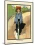 Girl on a Bike-Charles Robinson-Mounted Art Print