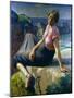 Girl on a Cliff, 1926-Harold Harvey-Mounted Giclee Print