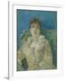 Girl on a Divan, Ca 1885-Berthe Morisot-Framed Giclee Print