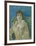 Girl on a Divan, Ca 1885-Berthe Morisot-Framed Giclee Print