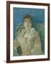 Girl on a Divan, Ca 1885-Berthe Morisot-Framed Giclee Print