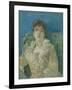 Girl on a Divan, Ca 1885-Berthe Morisot-Framed Giclee Print