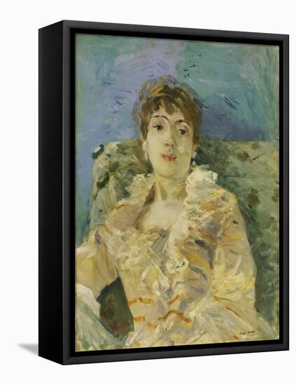 Girl on a Divan-Berthe Morisot-Framed Stretched Canvas