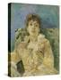 Girl on a Divan-Berthe Morisot-Stretched Canvas