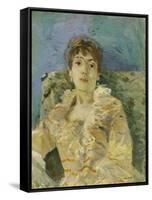 Girl on a Divan-Berthe Morisot-Framed Stretched Canvas