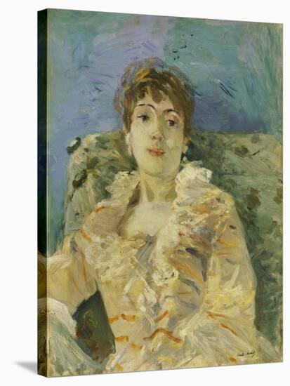 Girl on a Divan-Berthe Morisot-Stretched Canvas