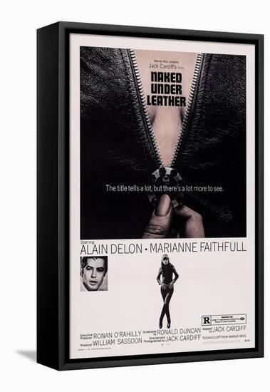 Girl on a Motorcycle, (Aka Naked under Leather), from Left: Alain Delon, Marianne Faithfull, 1968-null-Framed Stretched Canvas