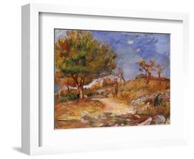 Girl on a Path; Jeune Fille Sur Le Sentier, C.1882-83-Pierre-Auguste Renoir-Framed Giclee Print