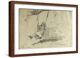 Girl on a Swing, 1879-Winslow Homer-Framed Giclee Print