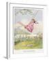 Girl on a Swing 1922-null-Framed Art Print