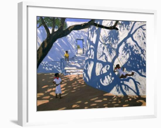 Girl on a Swing, India, 2000-Andrew Macara-Framed Giclee Print