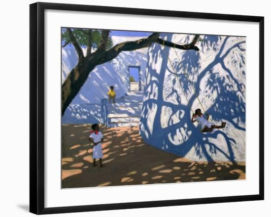 Girl on a Swing, India, 2000-Andrew Macara-Framed Giclee Print