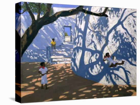 Girl on a Swing, India, 2000-Andrew Macara-Stretched Canvas
