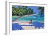 Girl on a Swing, Seychelles, 2015-Andrew Macara-Framed Giclee Print