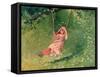 Girl on a Swing-Winslow Homer-Framed Stretched Canvas