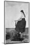 Girl on an Exercise Bike in the Gymnasium of the Titanic-null-Mounted Photographic Print