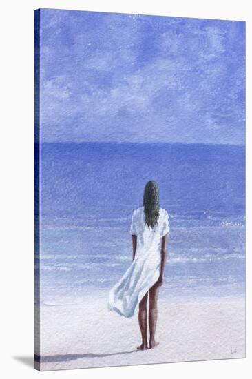 Girl on Beach, 1995-Lincoln Seligman-Stretched Canvas