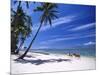 Girl on Beach with Coconut Palm Trees, Tambua Sands Resort, Coral Coast, Fiji-David Wall-Mounted Photographic Print