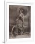 Girl on Bicycle, Dressed in the Japanese Fashion-null-Framed Photographic Print