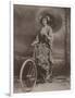 Girl on Bicycle, Dressed in the Japanese Fashion-null-Framed Photographic Print