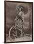 Girl on Bicycle, Dressed in the Japanese Fashion-null-Framed Photographic Print