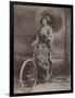 Girl on Bicycle, Dressed in the Japanese Fashion-null-Framed Photographic Print