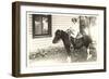 Girl on Pony-null-Framed Premium Giclee Print