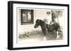 Girl on Pony-null-Framed Premium Giclee Print