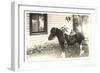 Girl on Pony-null-Framed Art Print