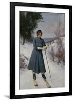 Girl on Skis-Axel Hjalmar Ender-Framed Giclee Print