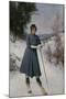 Girl on Skis-Axel Hjalmar Ender-Mounted Giclee Print