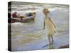 Girl on the Beach-Joaqu?n Sorolla y Bastida-Stretched Canvas