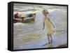 Girl on the Beach-Joaqu?n Sorolla y Bastida-Framed Stretched Canvas