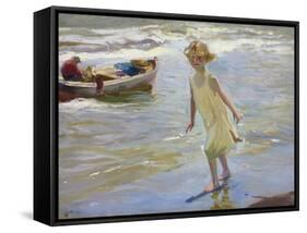 Girl on the Beach-Joaqu?n Sorolla y Bastida-Framed Stretched Canvas