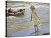 Girl on the Beach-Joaqu?n Sorolla y Bastida-Stretched Canvas