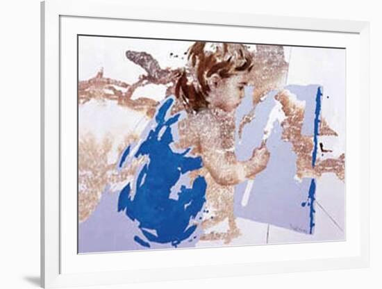 Girl Painting-Pedro Velvere-Framed Art Print