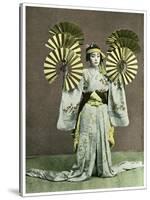 Girl Performing a Fan Dance, Japan, 1904-null-Stretched Canvas