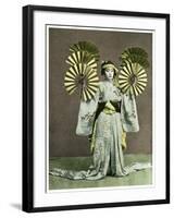 Girl Performing a Fan Dance, Japan, 1904-null-Framed Giclee Print